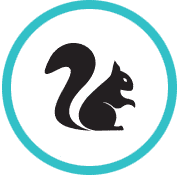 Green and white icon for Wildlife Control